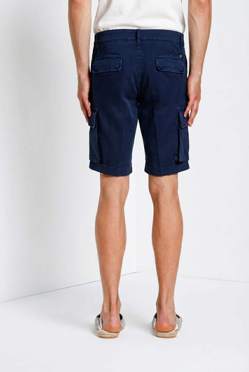 Chile bermuda cargo uomo in raso stretch slim fit ① - Image 5