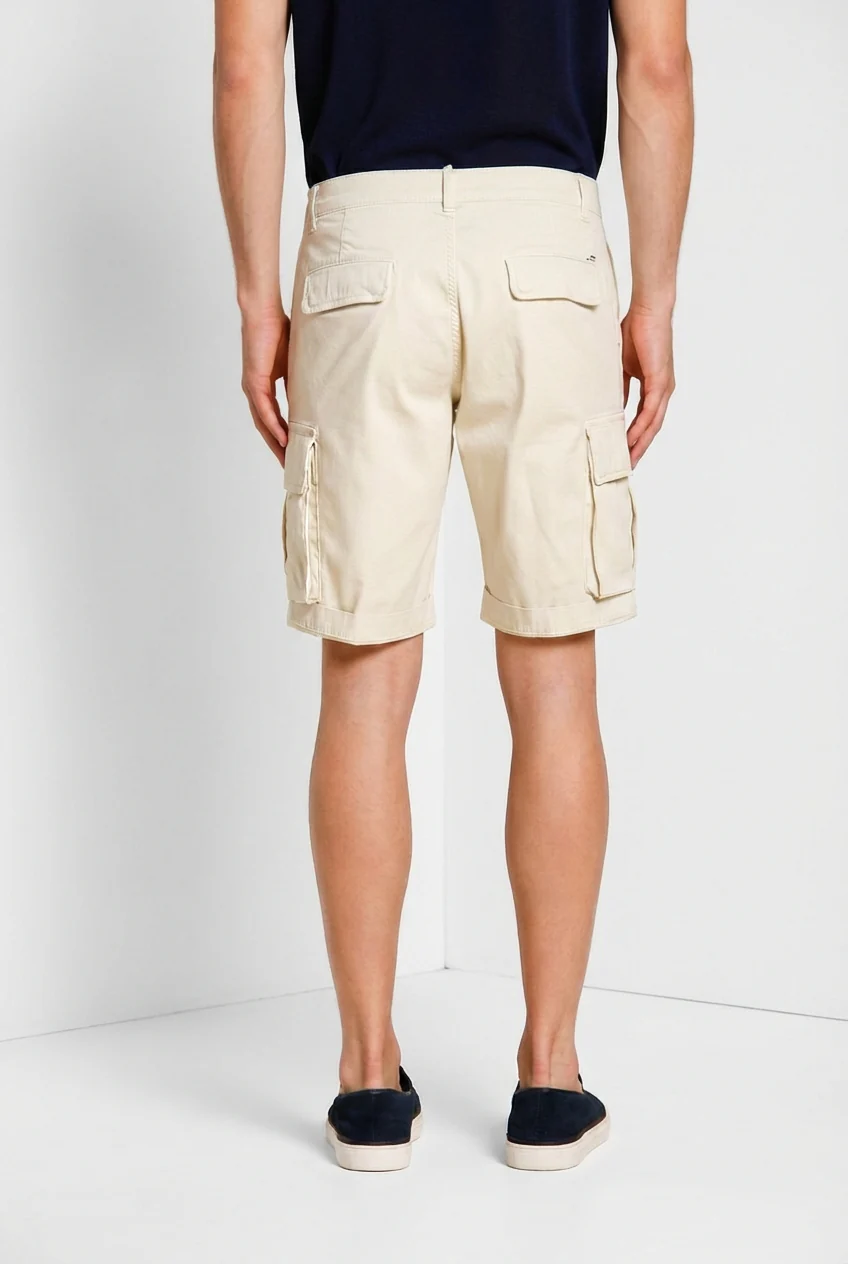 Chile bermuda cargo uomo in raso stretch slim fit ① - Image 4