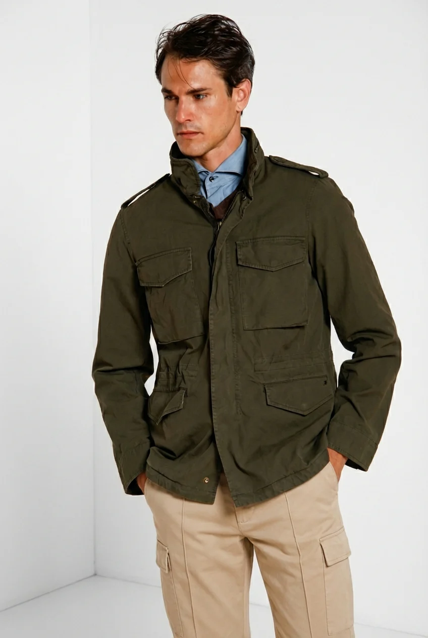 Field Jacket M74 uomo in canvas oxford ① - Image 5