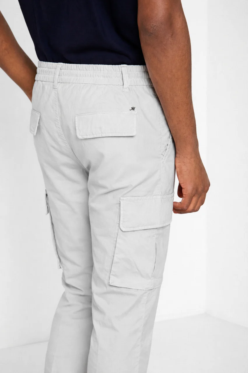 Chile Jogger pantalone cargo uomo in tela paracadute lyocell e cotone extra slim fit - Image 2