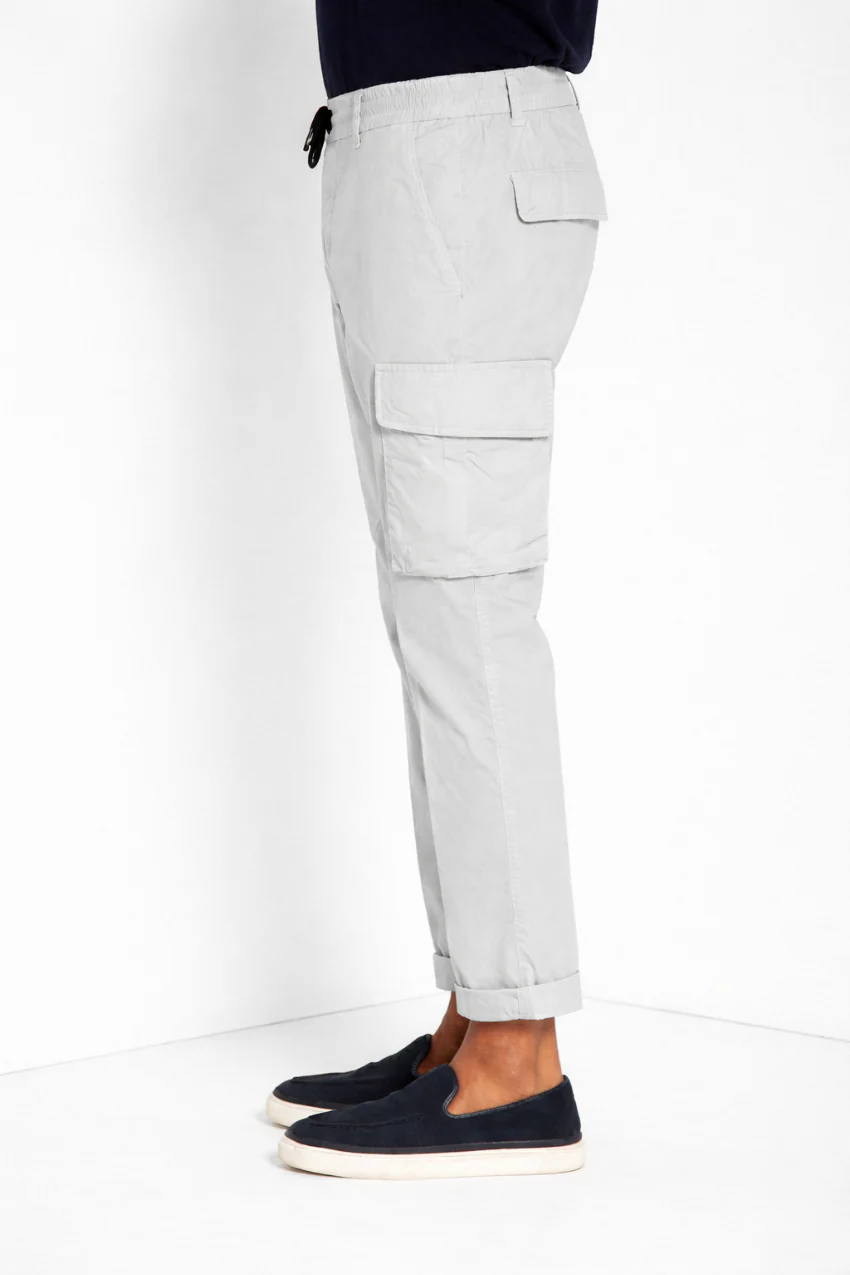 Chile Jogger pantalone cargo uomo in tela paracadute lyocell e cotone extra slim fit - Image 3