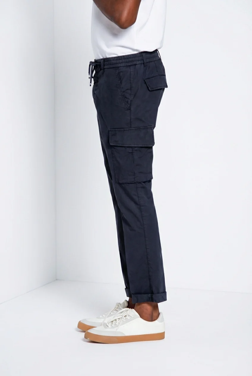 Chile Jogger pantalone cargo uomo in tela paracadute lyocell e cotone extra slim fit - Image 3