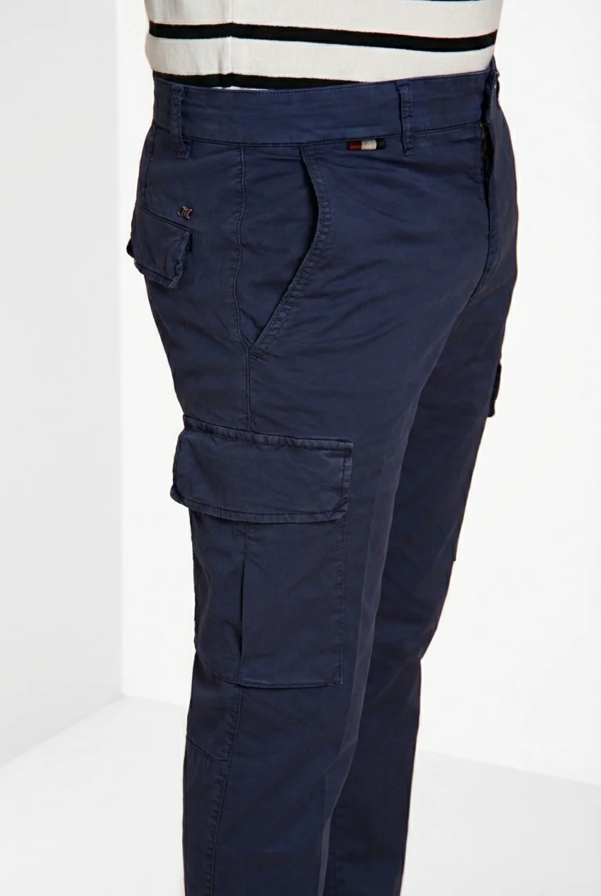 Chile pantalone cargo uomo in gabardina stretch regular fit - Image 2