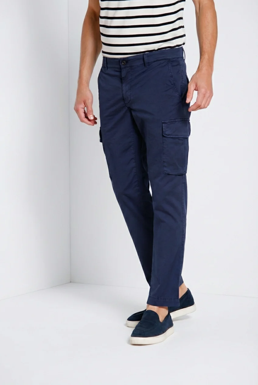 Chile pantalone cargo uomo in gabardina stretch regular fit - Image 3
