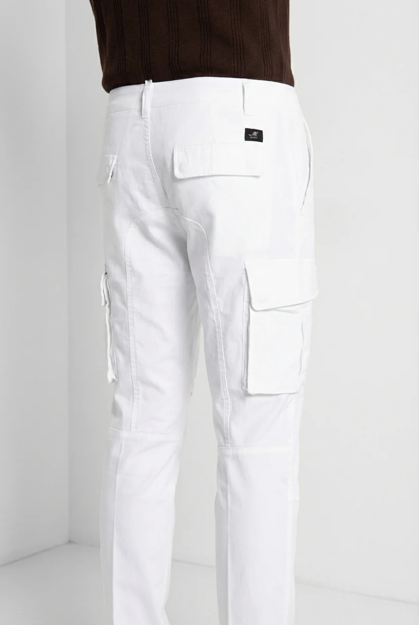 Chile pantalone cargo uomo in raso stretch extra slim fit ① - Image 3