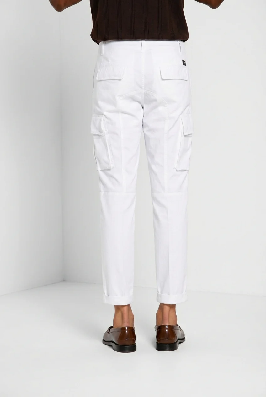 Chile pantalone cargo uomo in raso stretch extra slim fit ① - Image 5