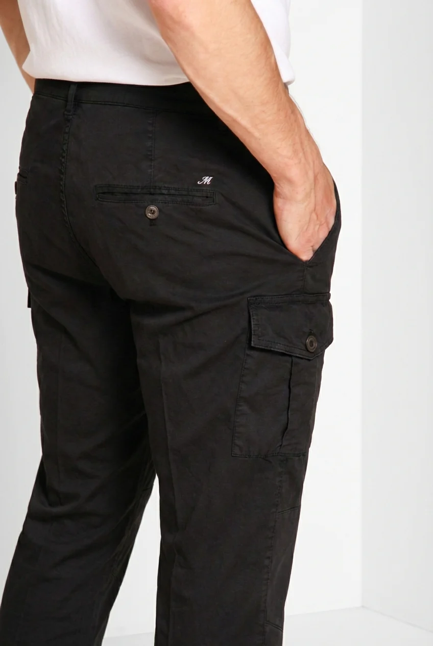 George Coolpocket pantalone cargo uomo in twill leggero stretch Logo Edition carrot fit ① - Image 3