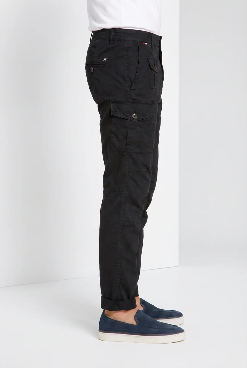 George Coolpocket pantalone cargo uomo in twill leggero stretch Logo Edition carrot fit ① - Image 4