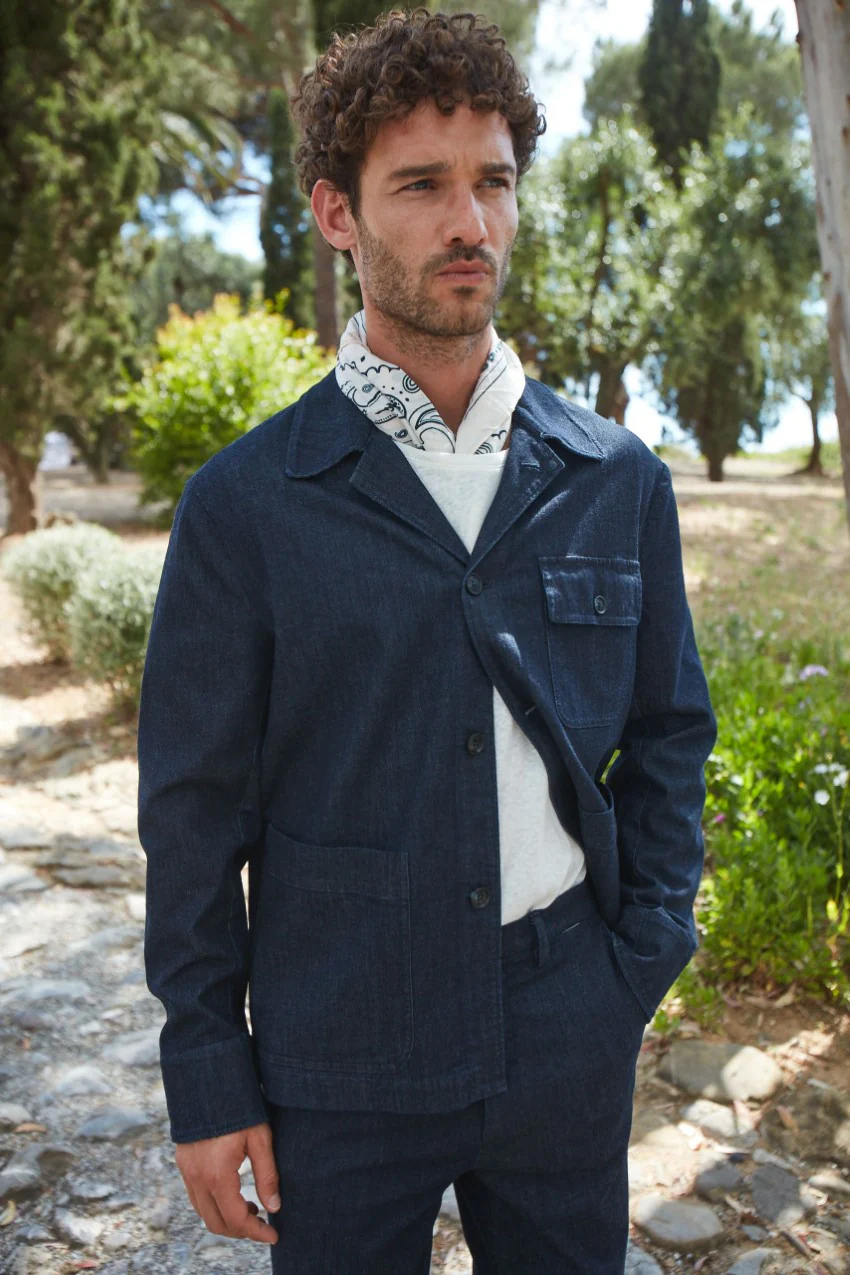 Work Jacket overshirt uomo in denim
