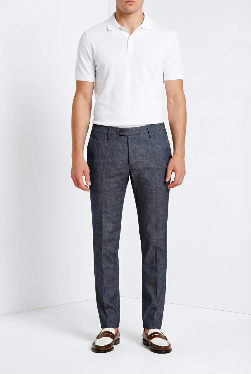 Milano pantalone chino uomo in denim extra slim fit - Image 2