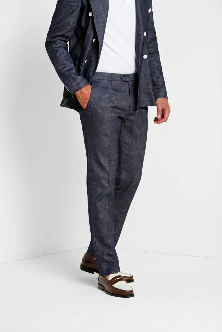 Milano pantalone chino uomo in denim extra slim fit - Image 4