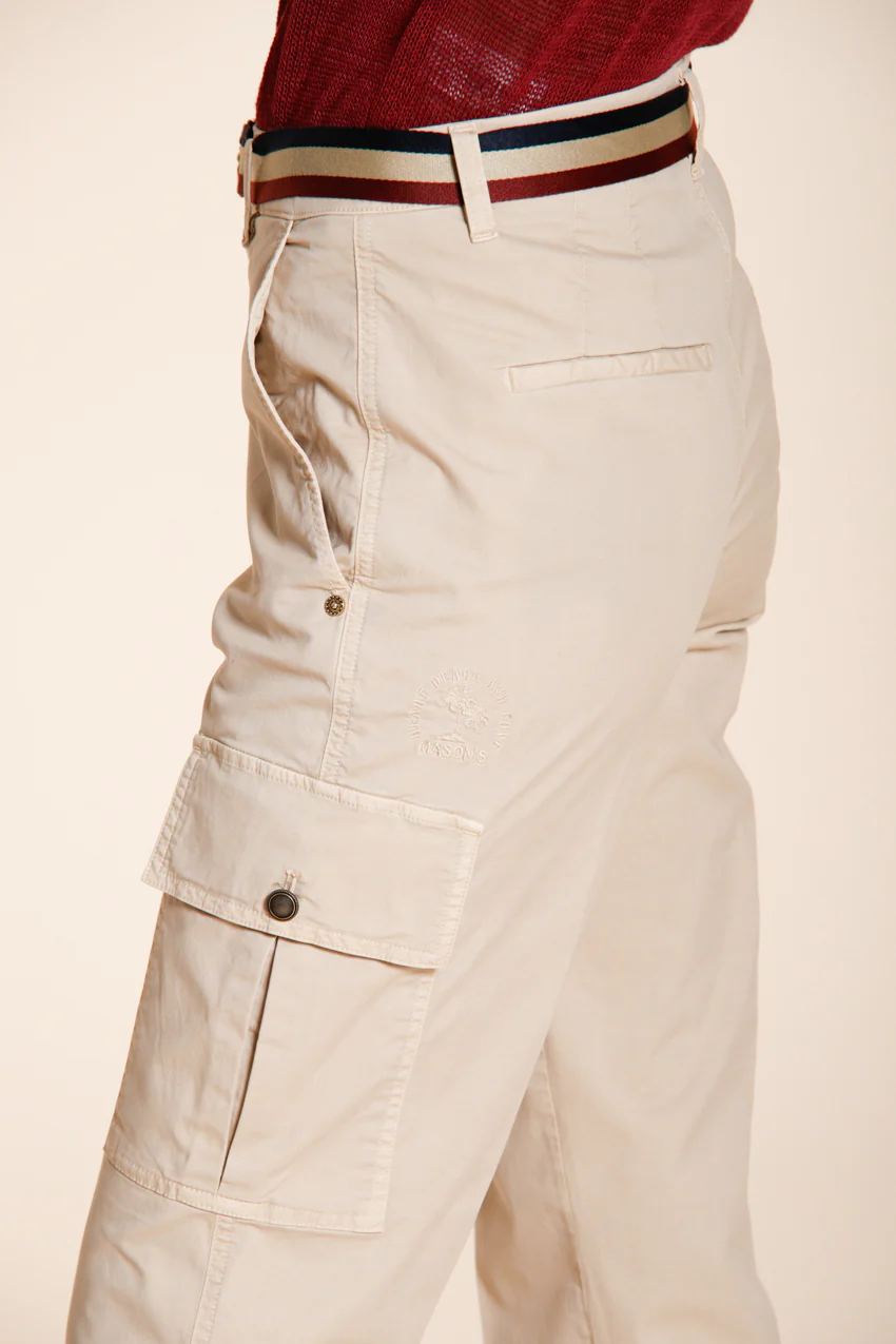 Marlene Cargo pantalone donna in twill leggero stretch carrot fit - Image 3
