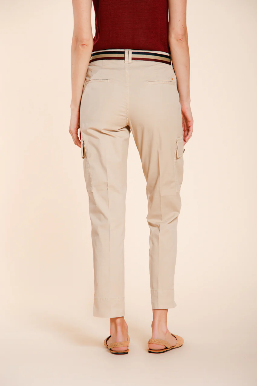 Marlene Cargo pantalone donna in twill leggero stretch carrot fit - Image 6