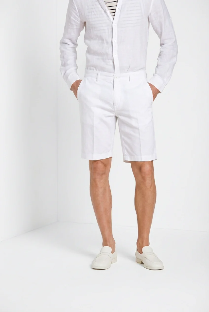 London bermuda chino uomo in gabardina stretch regular fit ①