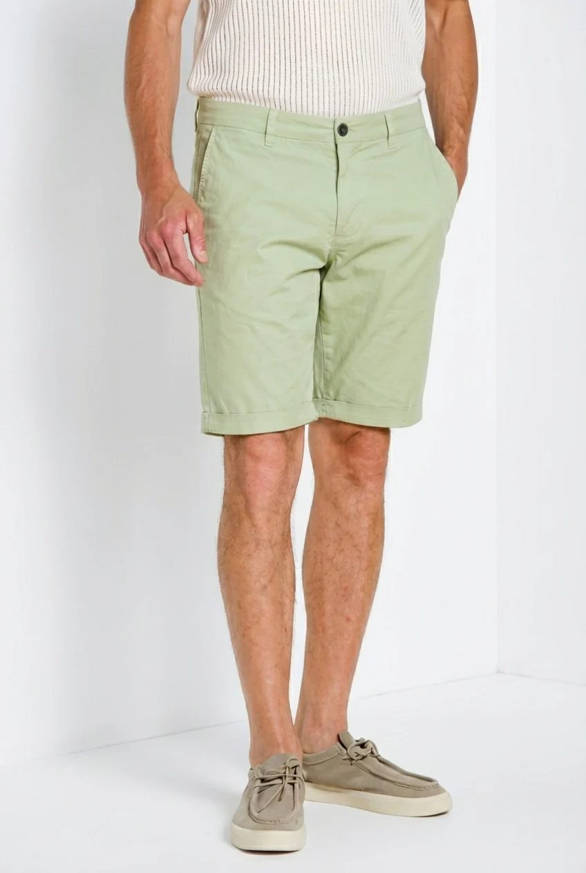 London bermuda chino uomo in gabardina stretch regular fit ① - Image 3