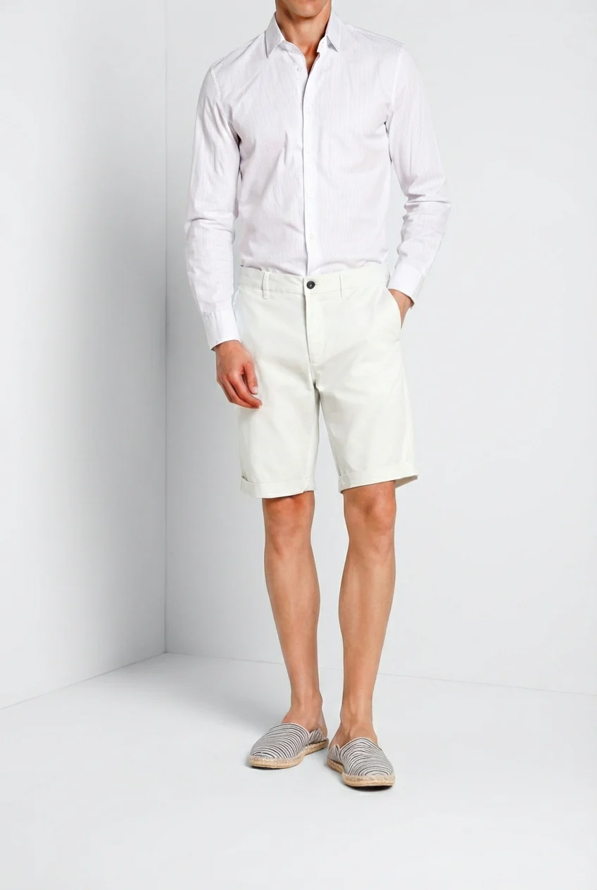 London bermuda chino uomo in gabardina stretch regular fit ① - Image 5