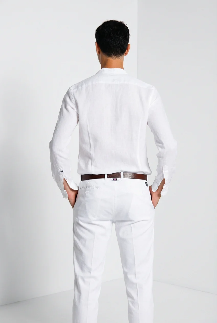 Porto camicia uomo in tela lino ① - Image 4