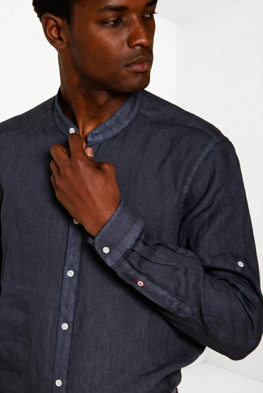 Porto camicia uomo in tela lino ① - Image 2
