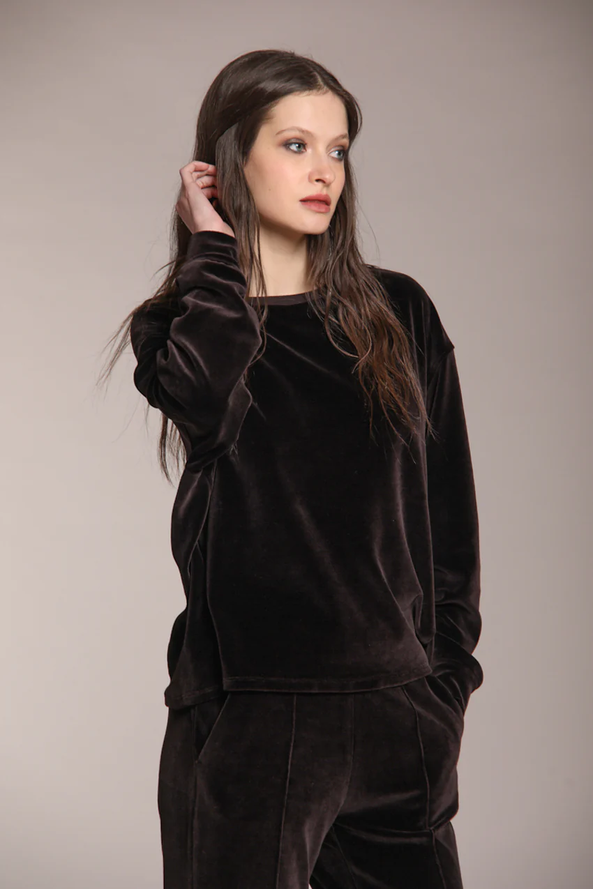 Beverly felpa donna in jersey ciniglia