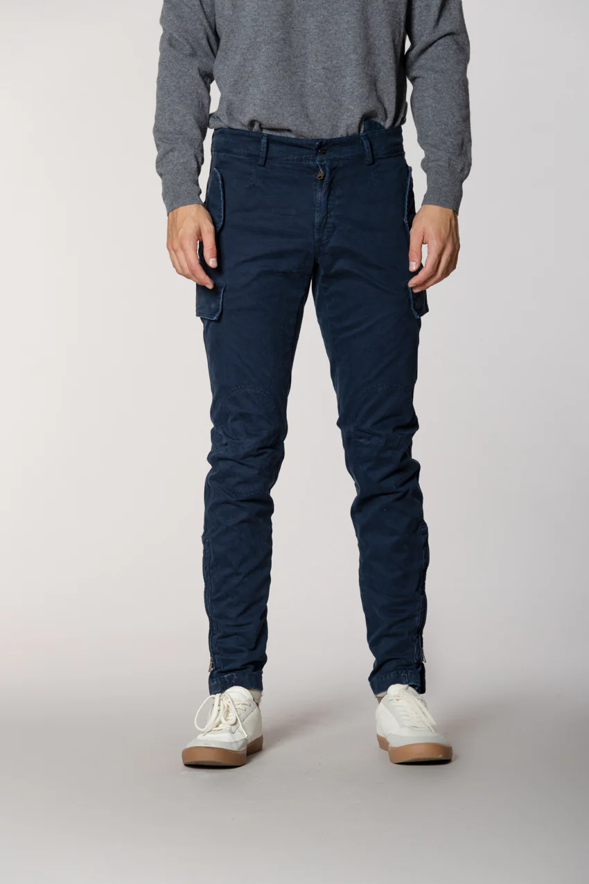 Bolivia pantalone cargo uomo in gabardina regular fit