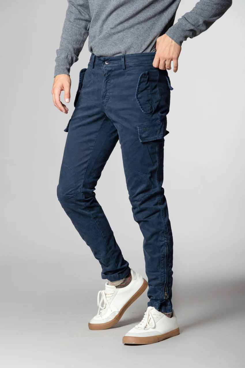 Bolivia pantalone cargo uomo in gabardina regular fit - Image 3