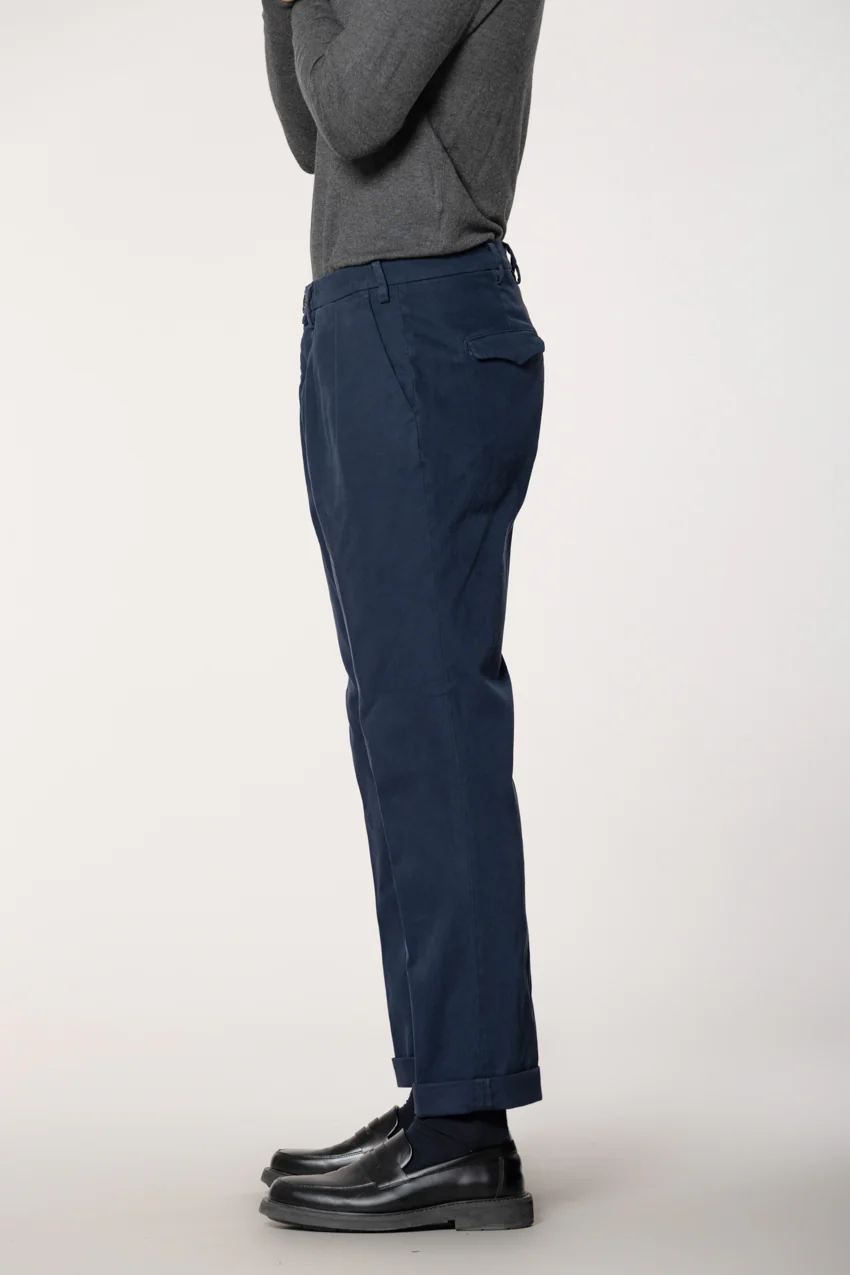 Boston 2 Pinces pantalone chino uomo in tricotina relaxed fit - Image 4