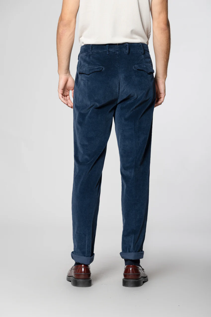 Boston 2 Pinces pantalone chino uomo in velluto 500 righe relaxed fit - Image 5