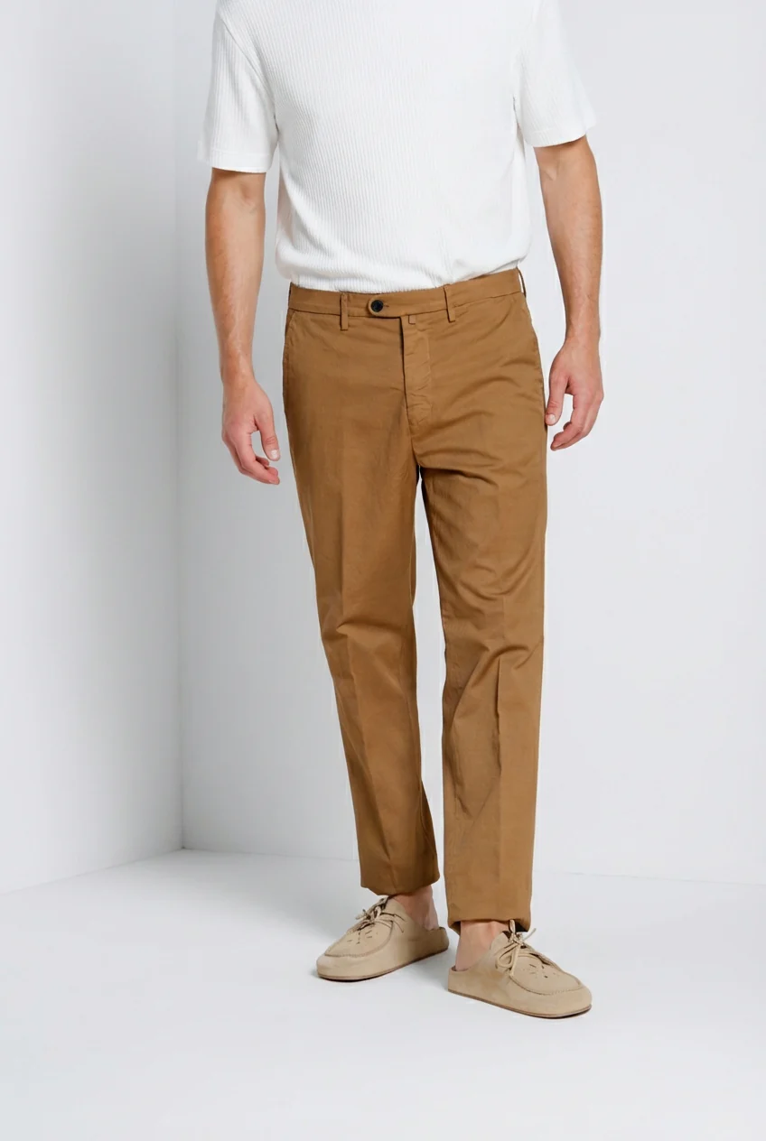 Boston pantalone chino uomo in cavallery stretch relaxed fit - Image 4