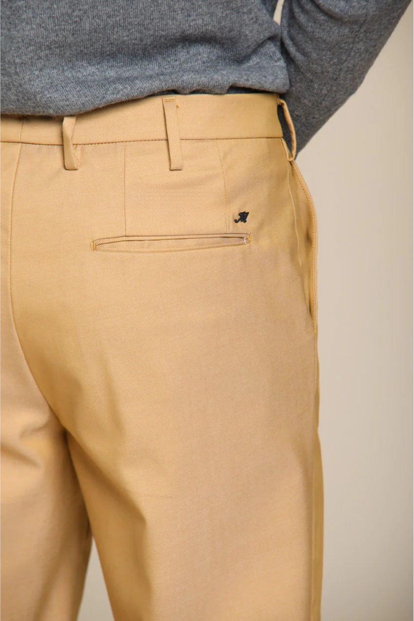 Boston pantalone chino uomo in cotone lana relaxed fit - Image 2