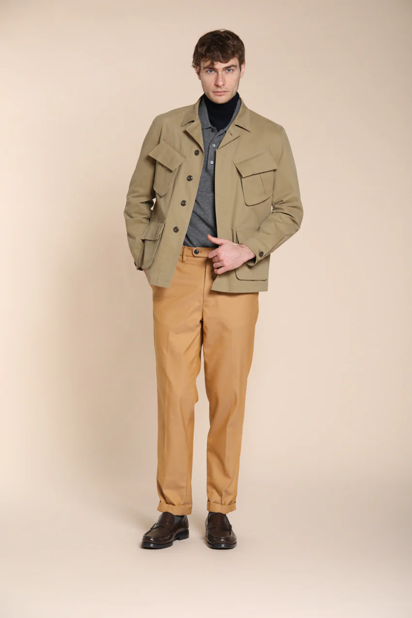 Boston pantalone chino uomo in cotone lana relaxed fit - Image 3