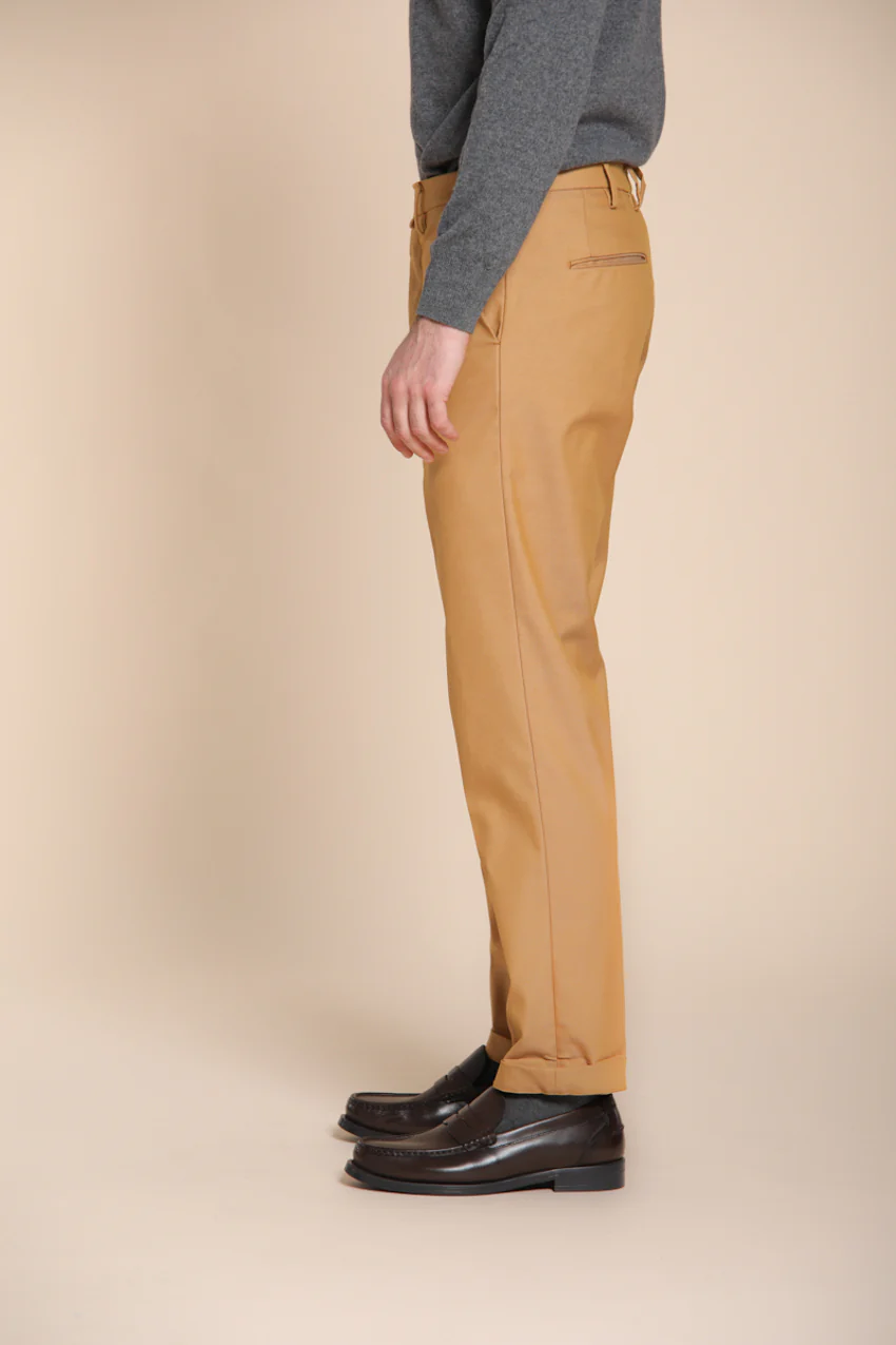 Boston pantalone chino uomo in cotone lana relaxed fit - Image 4