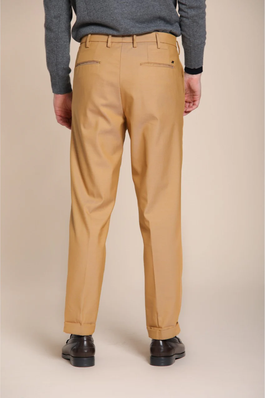Boston pantalone chino uomo in cotone lana relaxed fit - Image 5