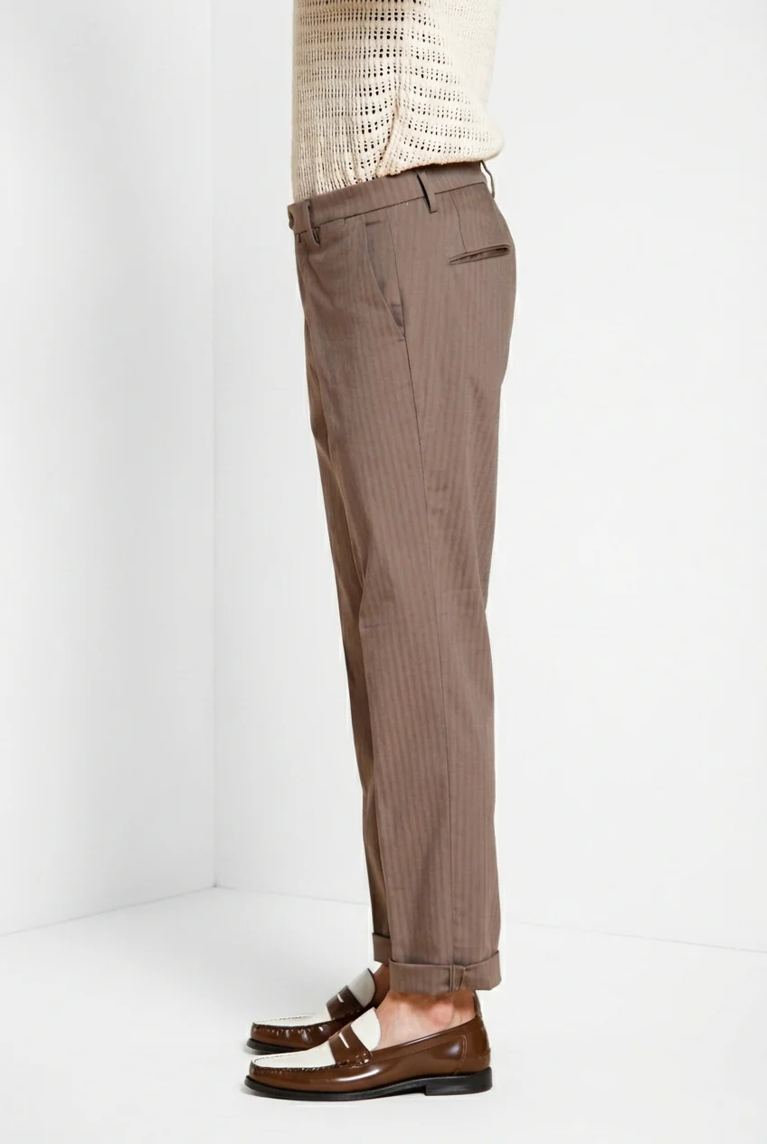 Boston pantalone chino uomo in resca tinto filo stretch relaxed fit - Image 4
