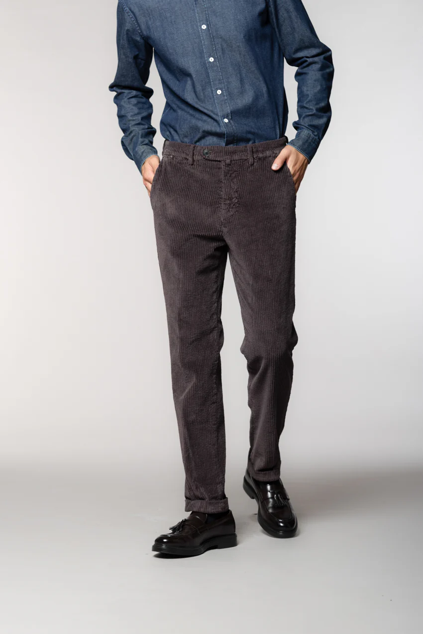 Boston pantalone chino uomo in velluto costa larga relaxed fit - Image 3