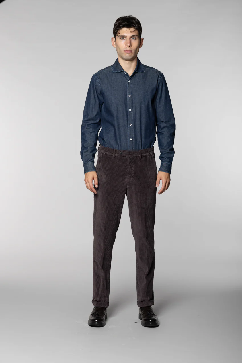 Boston pantalone chino uomo in velluto costa larga relaxed fit - Image 6