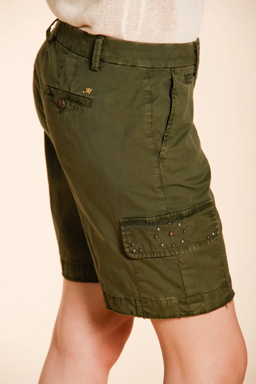 Chile bermuda cargo donna in twill leggero stretch slim fit - Image 2