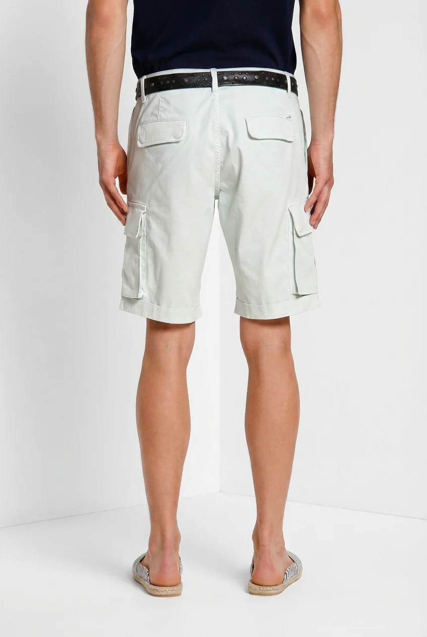 Chile bermuda cargo uomo in raso stretch slim fit ① - Image 4