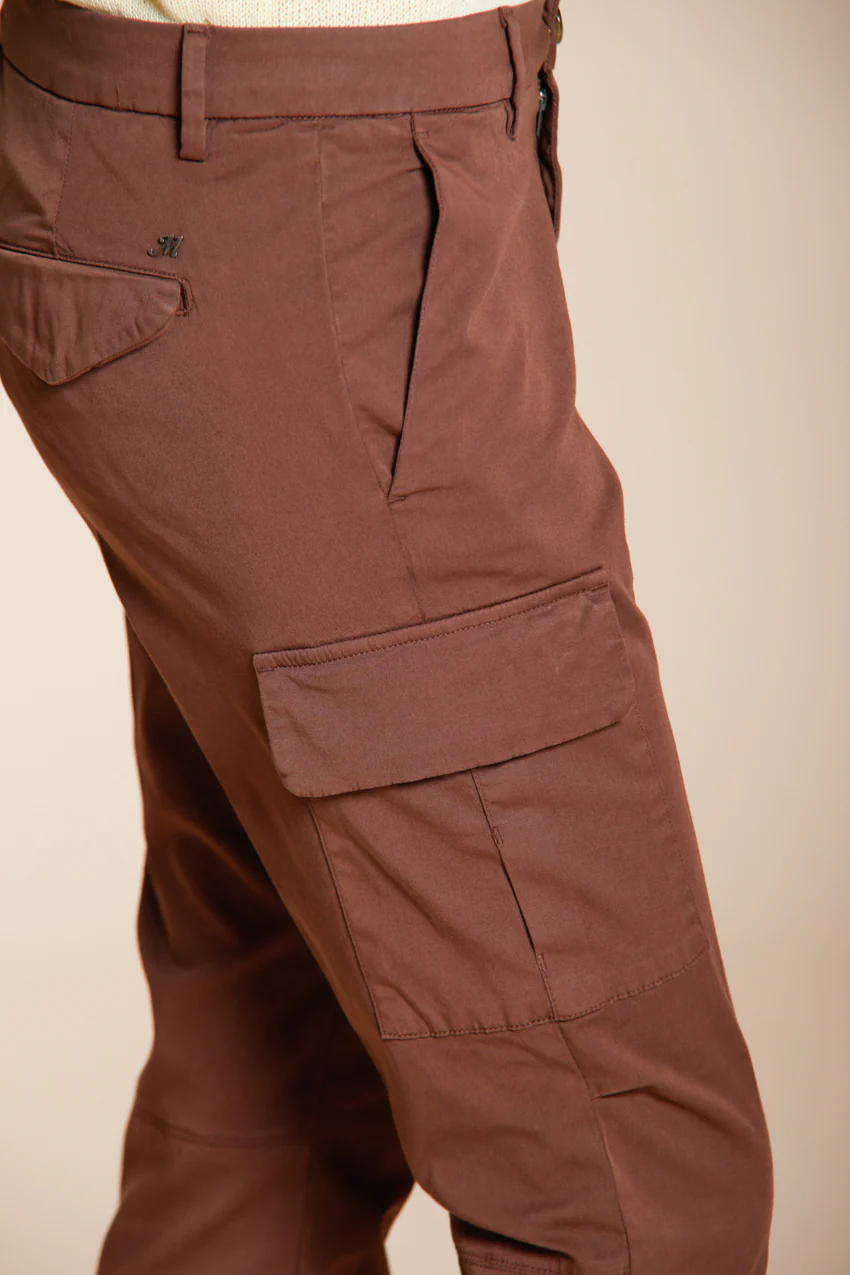 Chile City pantalone cargo donna in gabardina stretch slim fit - Image 2