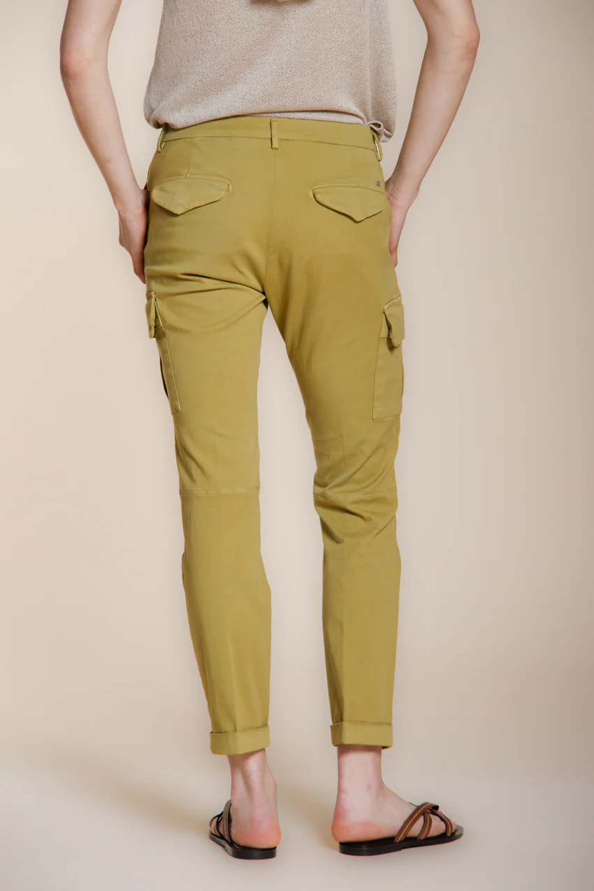 Chile City pantalone cargo donna in gabardina stretch slim fit - Image 5