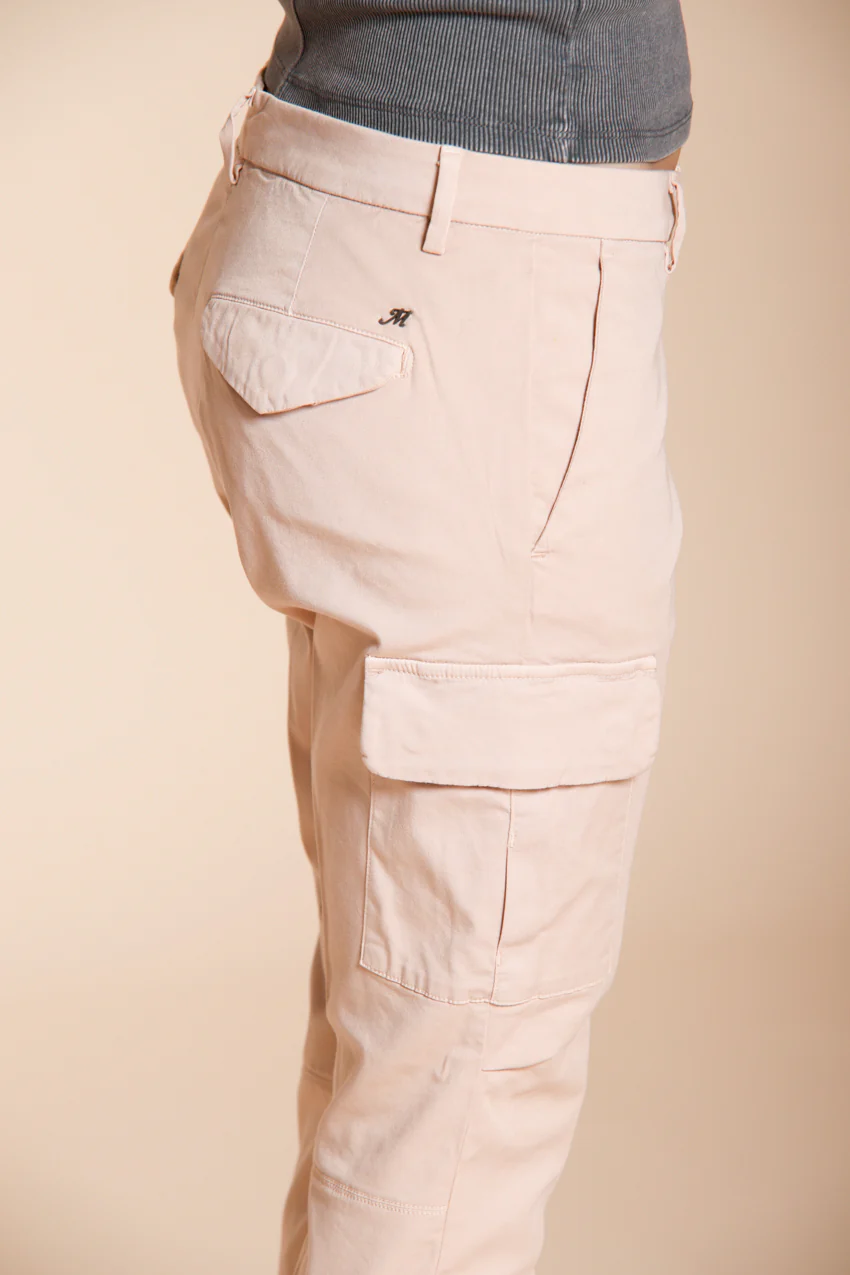 Chile City pantalone cargo donna in gabardina stretch slim fit - Image 2