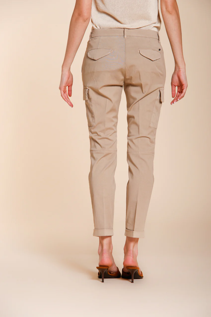 Chile City pantalone cargo donna in gabardina stretch slim fit - Image 8