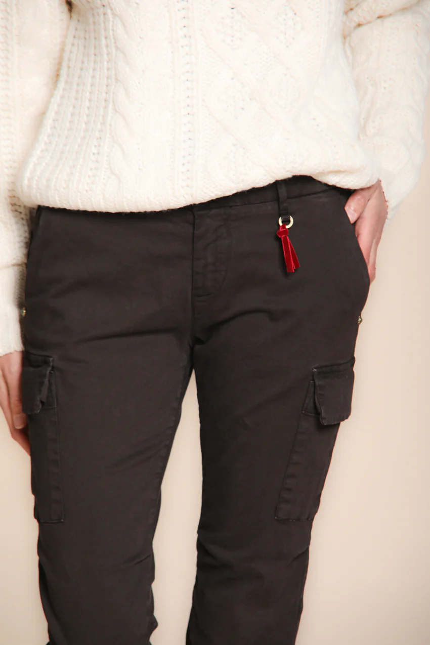 Chile City pantalone cargo donna in raso slim fit - Image 2