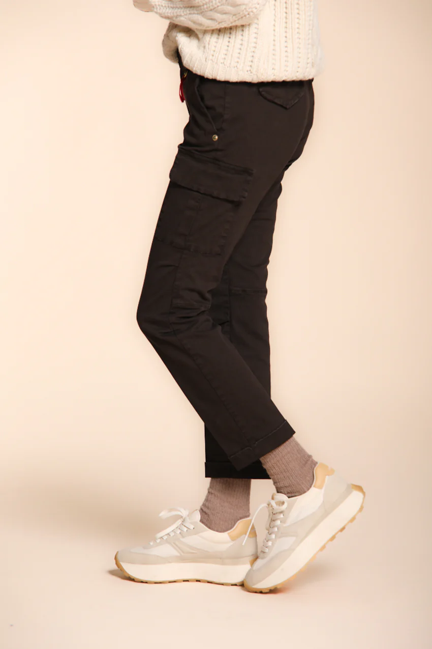 Chile City pantalone cargo donna in raso slim fit - Image 3