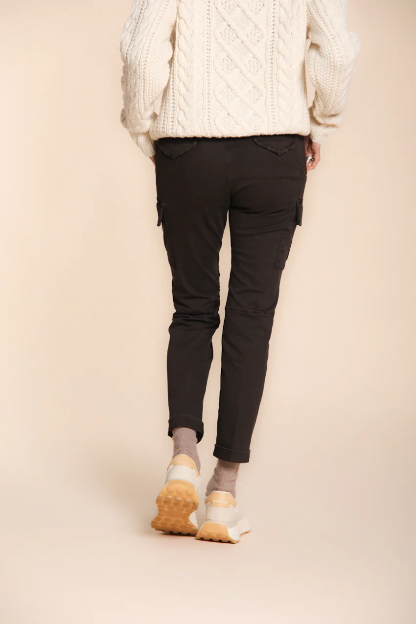 Chile City pantalone cargo donna in raso slim fit - Image 4
