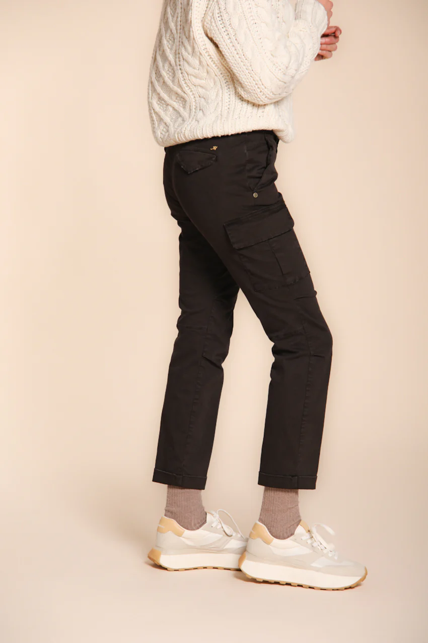 Chile City pantalone cargo donna in raso slim fit - Image 5