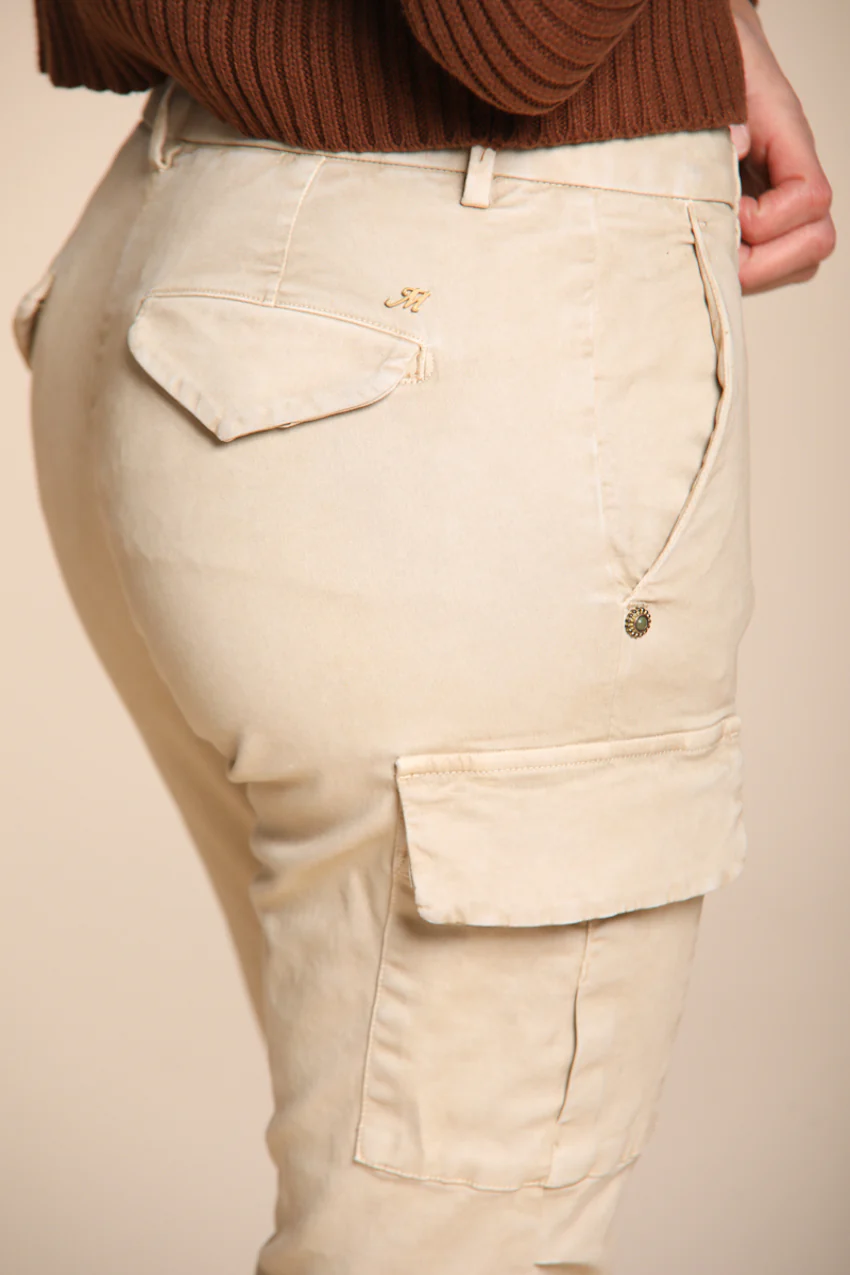 Chile City pantalone cargo donna in raso slim fit - Image 2