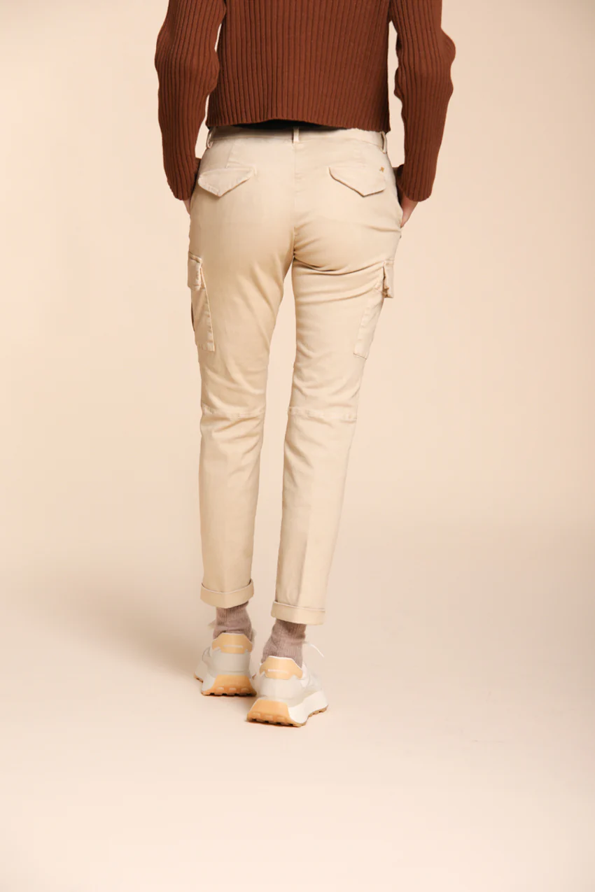 Chile City pantalone cargo donna in raso slim fit - Image 4