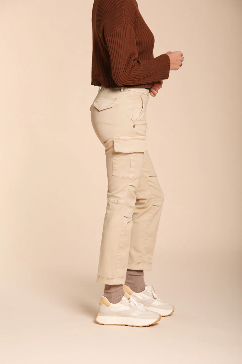 Chile City pantalone cargo donna in raso slim fit - Image 5