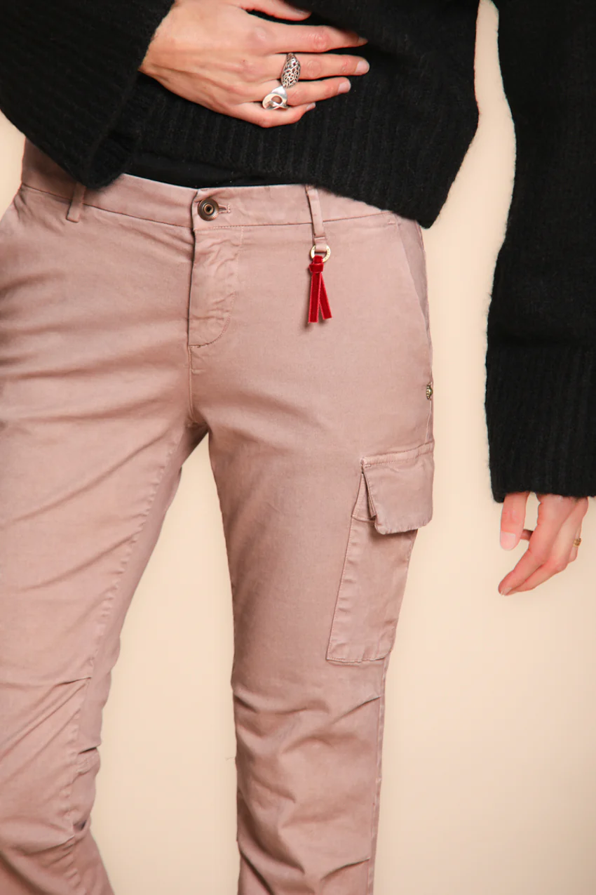 Chile City pantalone cargo donna in raso slim fit - Image 2