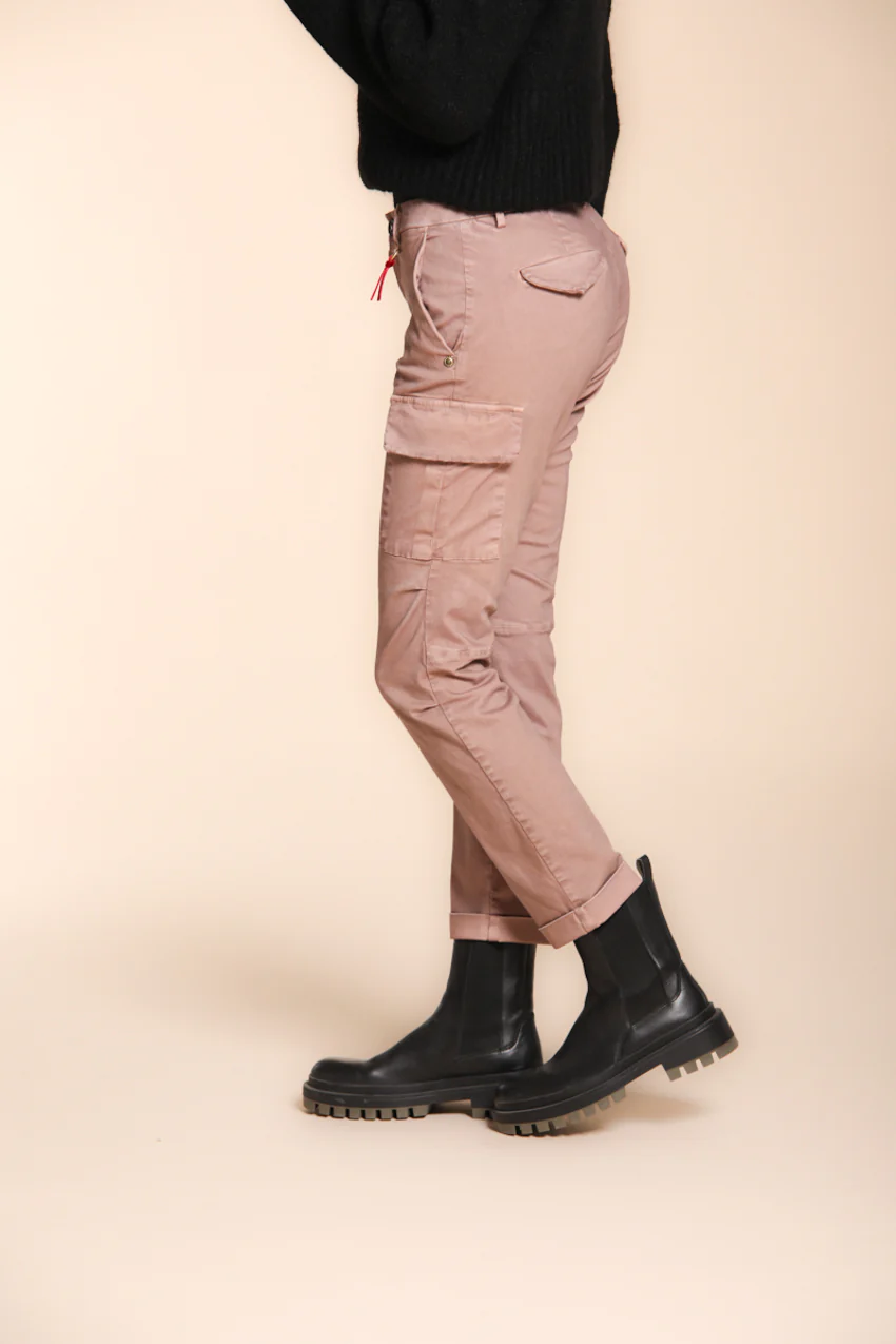 Chile City pantalone cargo donna in raso slim fit - Image 3
